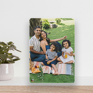 Personalized Desktop Photo Stand - Curved Portrait