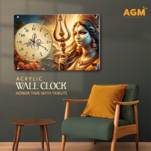 Wall Decor Clock - Time Meets Serenity - Maa Durga - Adishakti Ambika