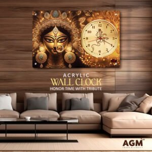 Wall Decor Clock - Time Meets Serenity - Maa Durga - Divya Swaroop