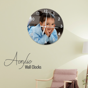 Personalized Acrylic Wall Clock - Time Meets Artistry - Circle