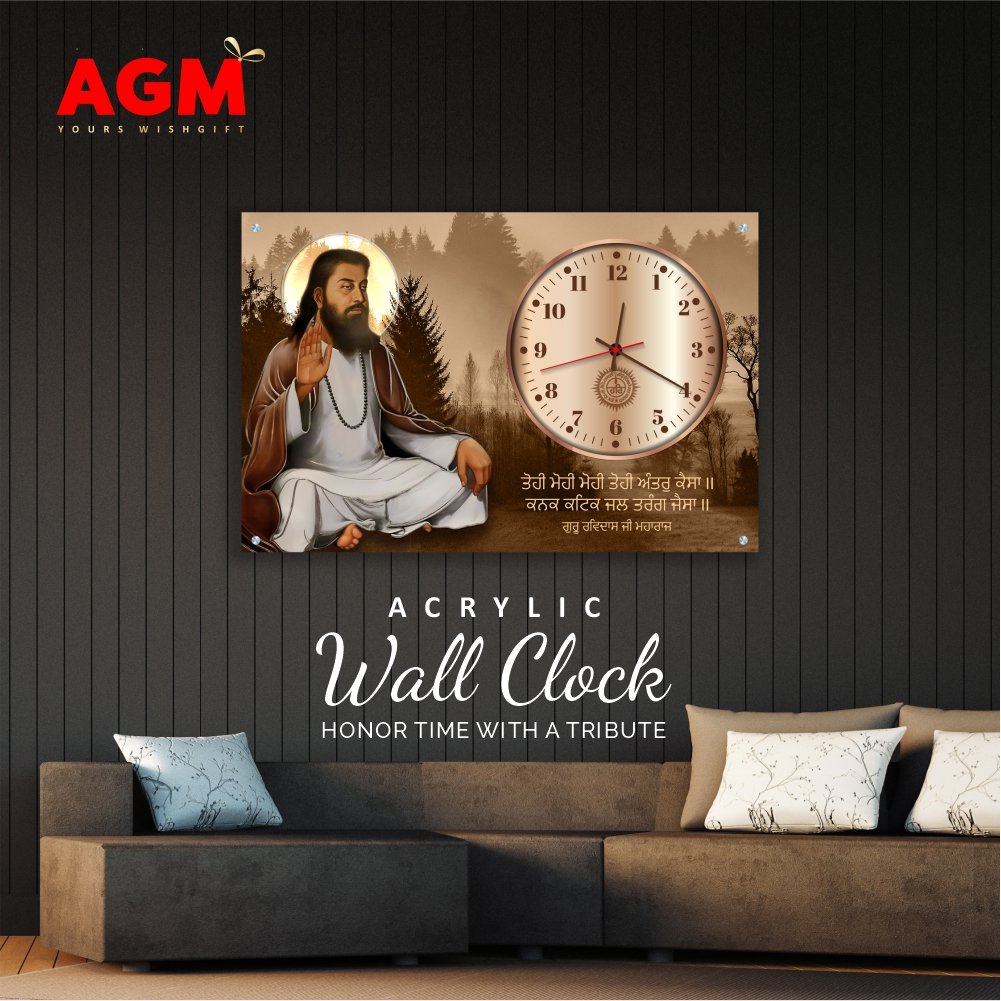 Wall Decor Clock - Time Meets Serenity - Guru Ravi Das - Image 3