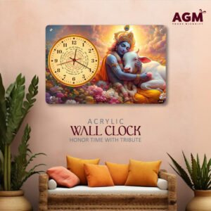 Wall Decor Clock - Time Meets Serenity - Lord Krishna - Divya Gopala