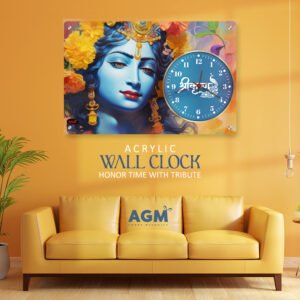 Wall Decor Clock - Time Meets Serenity - Lord Krishna - Madhur Keshav
