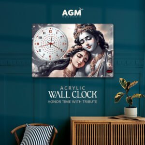 Wall Decor Clock - Time Meets Serenity - Lord Krishna - Radhe Madhav