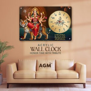 Wall Decor Clock - Time Meets Serenity - Maa Durga - Jagat Janani