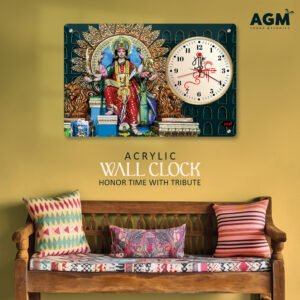 Wall Decor Clock - Time Meets Serenity - Maa Durga - Chakravarti Devi