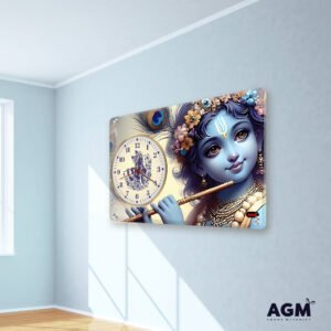 Wall Decor Clock - Time Meets Serenity - Lord Krishna - Baal Murlidhar