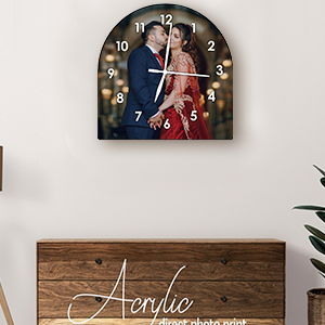 Personalized Acrylic Wall Clock - Time Meets Artistry - Dome