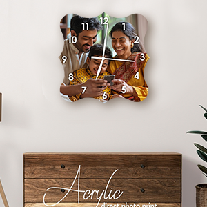 Personalized Acrylic Wall Clock - Time Meets Artistry - Badge