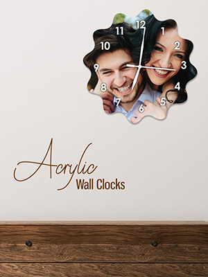 Personalized Acrylic Wall Clock - Time Meets Artistry - Blob